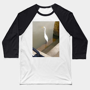 Egret at Buffalo Bayou Baseball T-Shirt